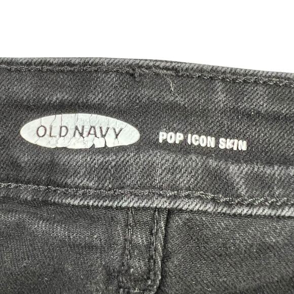 Old Navy Womens Pop Icon Skinny Denim Blue Jeans Black Size 16 - Picture 6 of 7